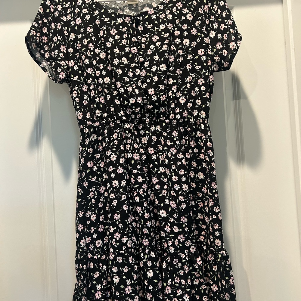 Passport Black and Pink Floral Women’s Dress